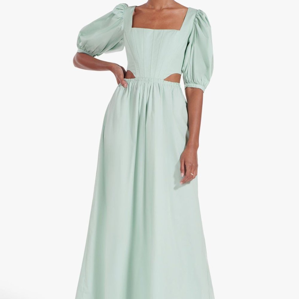 Staud Astro Dress in Sage, Size 6